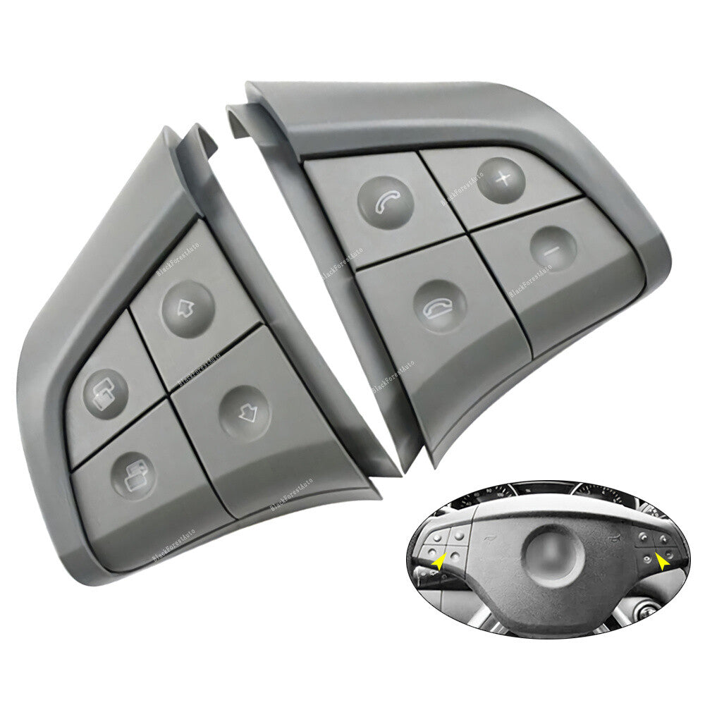 Qty 2 Fit for Mercedes-Benz W164 W251 W245 Steering Wheel Switch 4 Button Gray