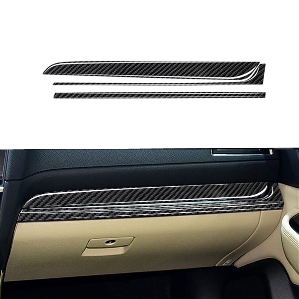 2Pcs Carbon Fiber Ineterior Front Door Pull Cover Trim For Fiesta 2011-2015 v