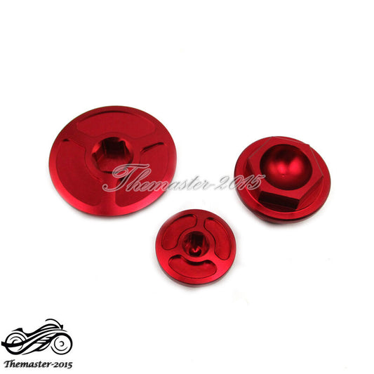 Red Engine Timing Oil Filter Plugs for Honda CRF150R CRF250R CRF450R CRF450X Q