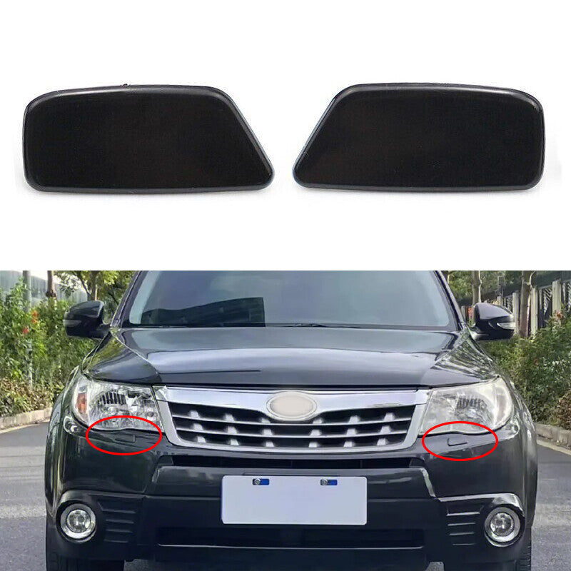 Pair for Subaru Forester SH 2009-2012 Front Headlight Washer Nozzle Pump Cover