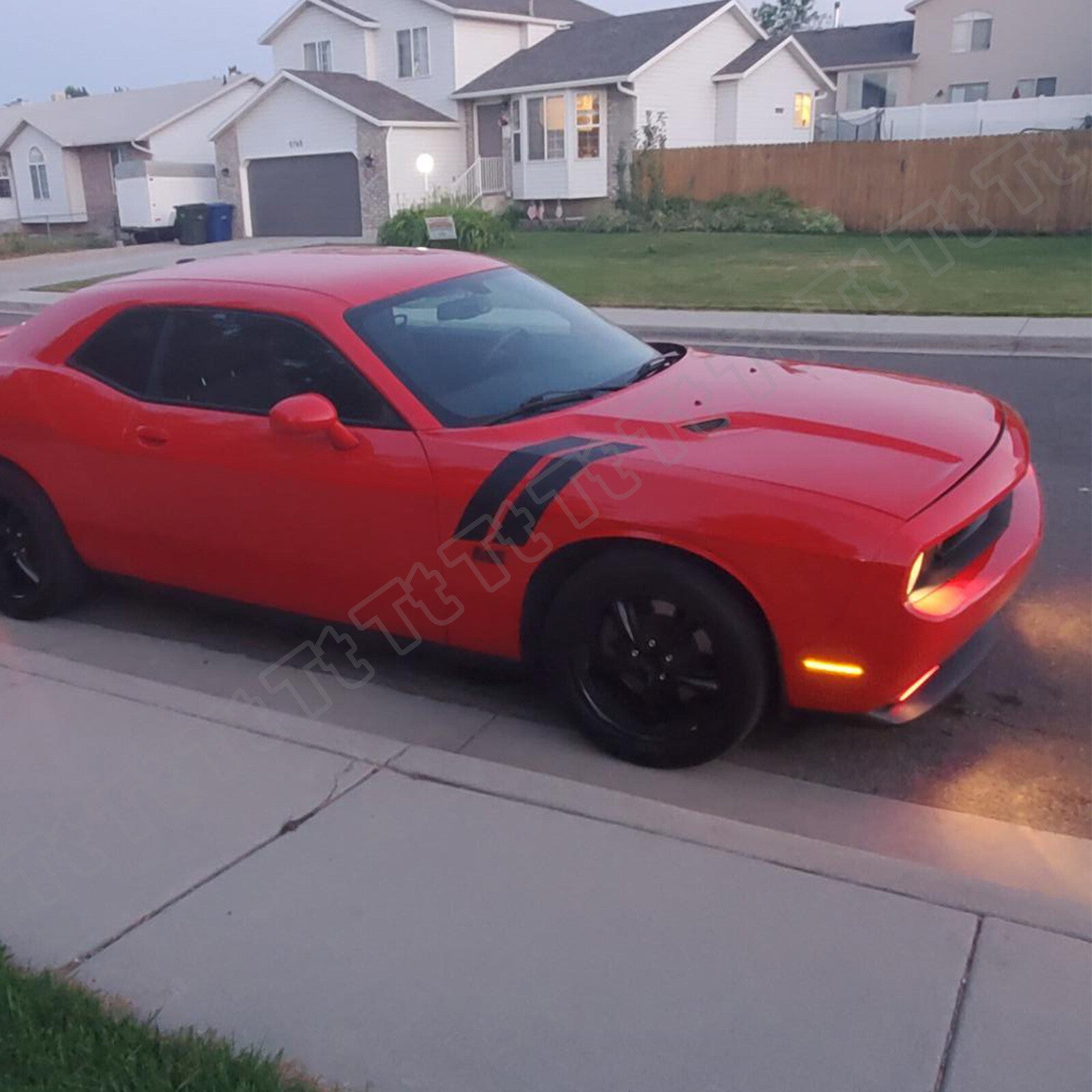 Pieces Smoked Lens Front Bumper LED Side Marker Lights for 2008 - 2014 for Dodge for Challenger - v