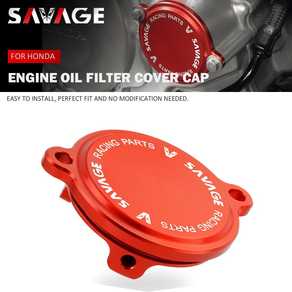 Red Engine Oil Filter Cover Cap for HONDA XR400R 1996-2004 TRX400 1999-2014 XR Q