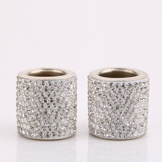4 pieces of Bling white crystal car for seat headrest decoration ring