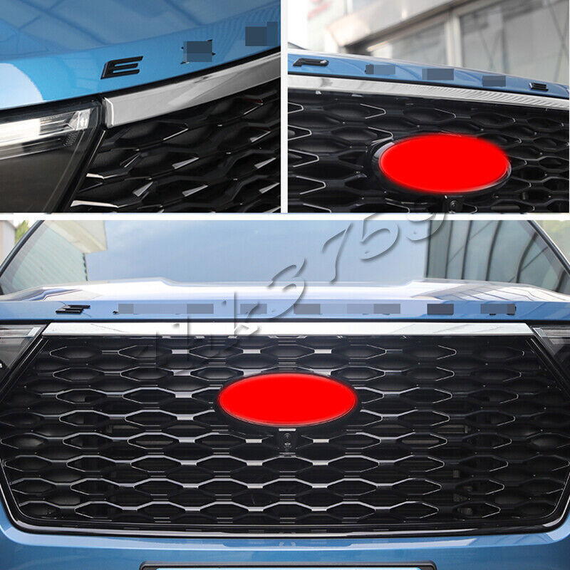 for ford  Explorer 2020-21 ABS Chrome Hood Bonnet Front Grille Molding Cover Trim