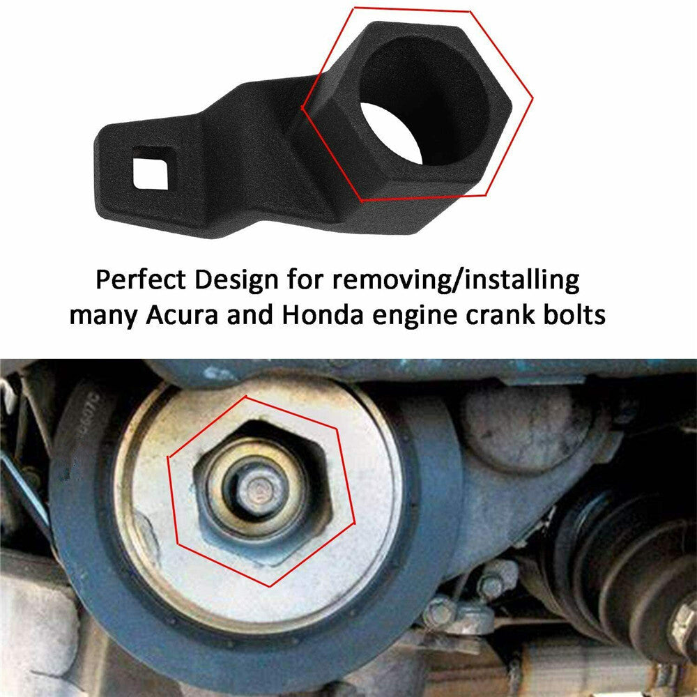 1Set Crankshaft Pulley Wrench Holder  Harmonic Balancer Socket for Honda for Acura Q