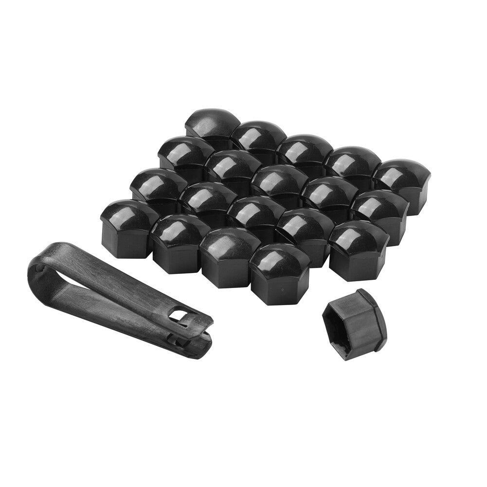 19mm 20Pcs Lug Nut Cover Universal Wheel Lug Nut Cover Bolt Caps w/ Removal Tool