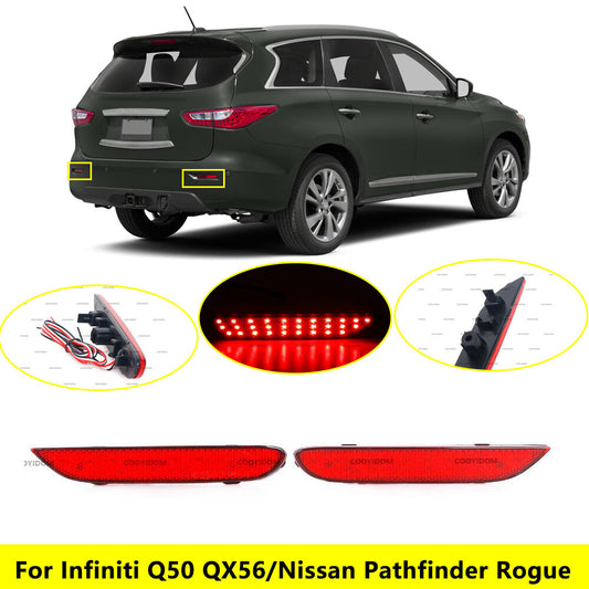 LED Bumper Reflector Lights for Infiniti Q50 QX56/ Pathfinder Rogue v
