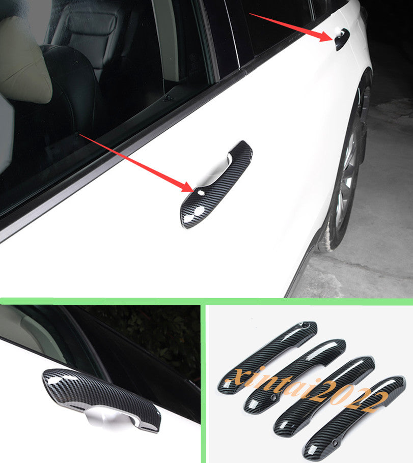 ABS Carbon Fiber Style Outside Door Handle Cover Trim for Camry 2018-2023 v