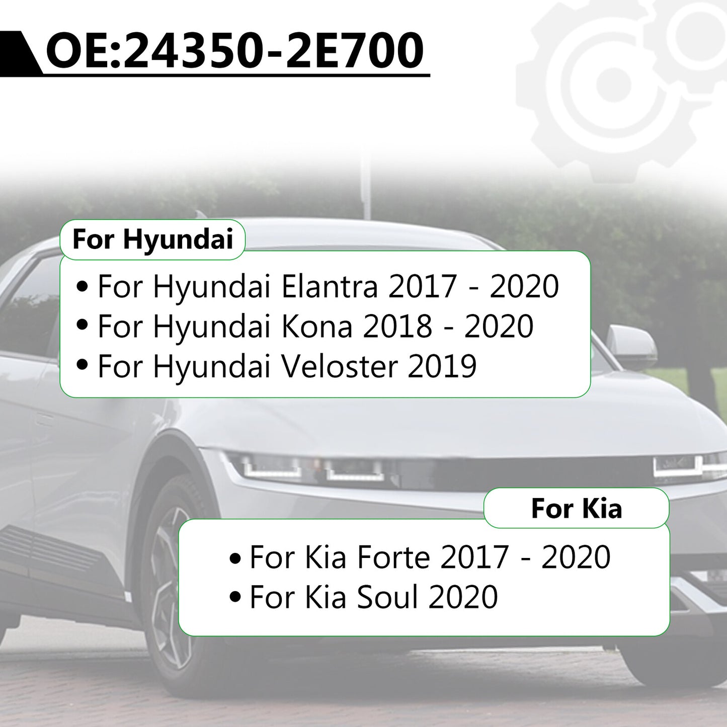 1X Engine Intake CVVT Camshaft Gear 24350-2E700 For 2017-2021 for Hyundai for Kia 2.0L