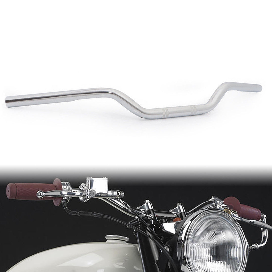 1 25mm Chrome Iron Tracker Handlebars Drag Bars for Harley Sportster XL883 1200 Q