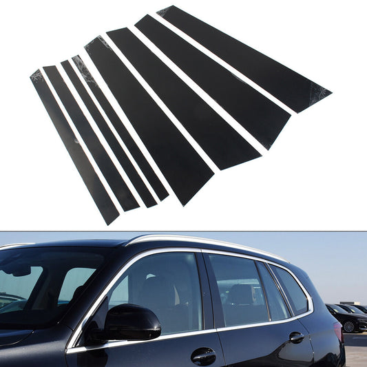 for BMW X5 G05 19-22 8x Car Door Window Column B C Pillars Posts Cover Trims