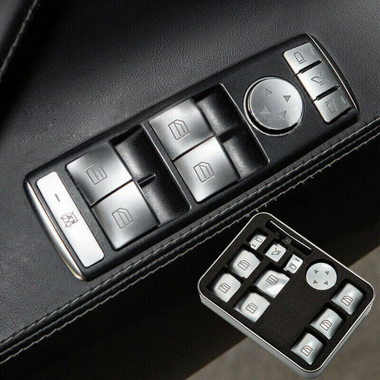 ABS Chrome Door Power Window Switch Sequins Cover for Tesla Model X S