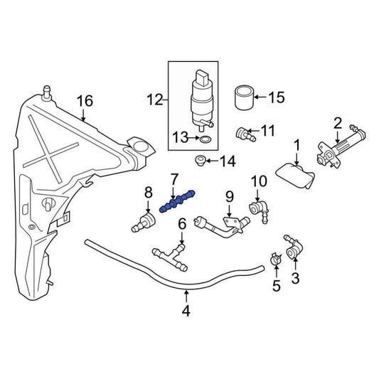 8E0955873 Headlamp Washer Hose Connection for Audi for A4 02-08 Q