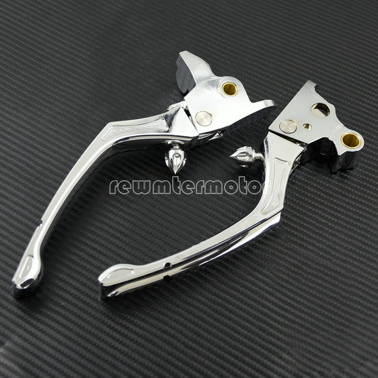 Chrome Brake Clutch Lever Fit for Harley Touring Trike 2003-2013 FLHR 2014-2016 Q