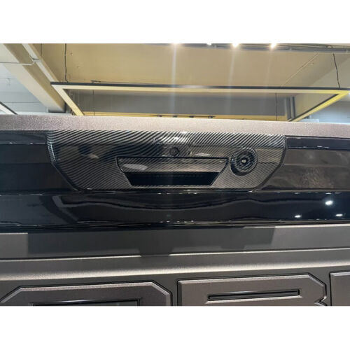 for ford  F150 2021-2023 Carbon Fiber Rear Door Tail Tailgate Handle Cover Trims