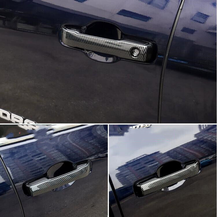 For Sequoia 2023 2024 Carbon Fiber Car Door Handles Cover Trim 4pcs v