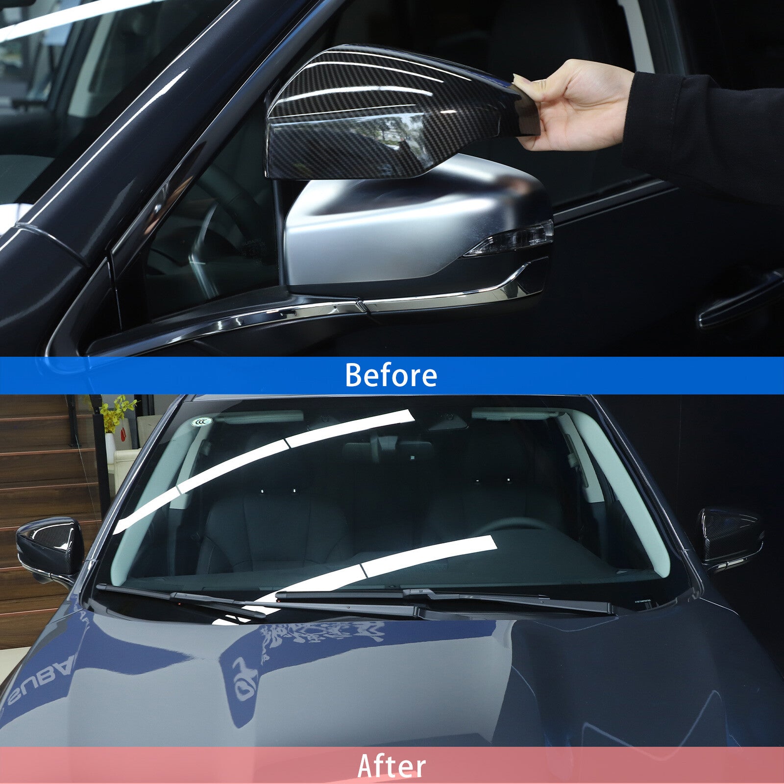 Carbon ABS side mirror cover trim for Subaru Forester SK 2019-2024 (2 pieces) n
