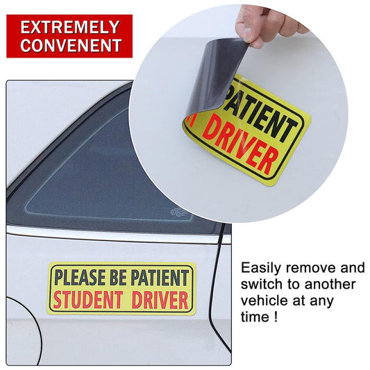 3Pcs Student Driver Magnet Car Signs Please Be Patient Car Bumper Sticker Decal Q
