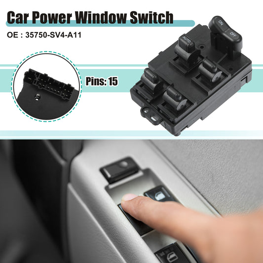 35750-SV4-A11 Left-hand drive side power window switch for Honda Accord 1990 - 1997 n
