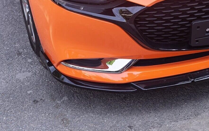 2P for Mazda 3 Axela 19-23 Chrome ABS Front Fog Light Eyelid Moulding Strip Trim