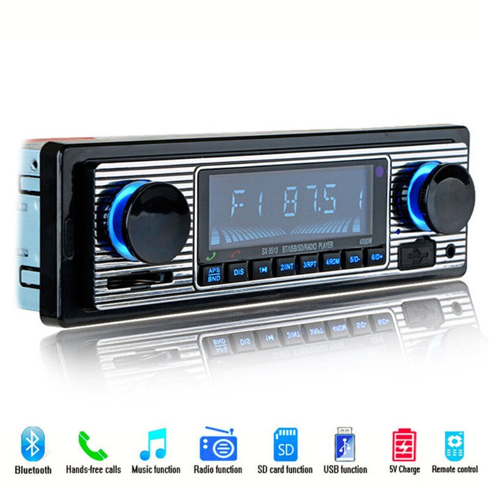 Car In-Dash MP3 Stereo Radio Player Bluetooth 4-CH Output FM USB/AUX In Remote n
