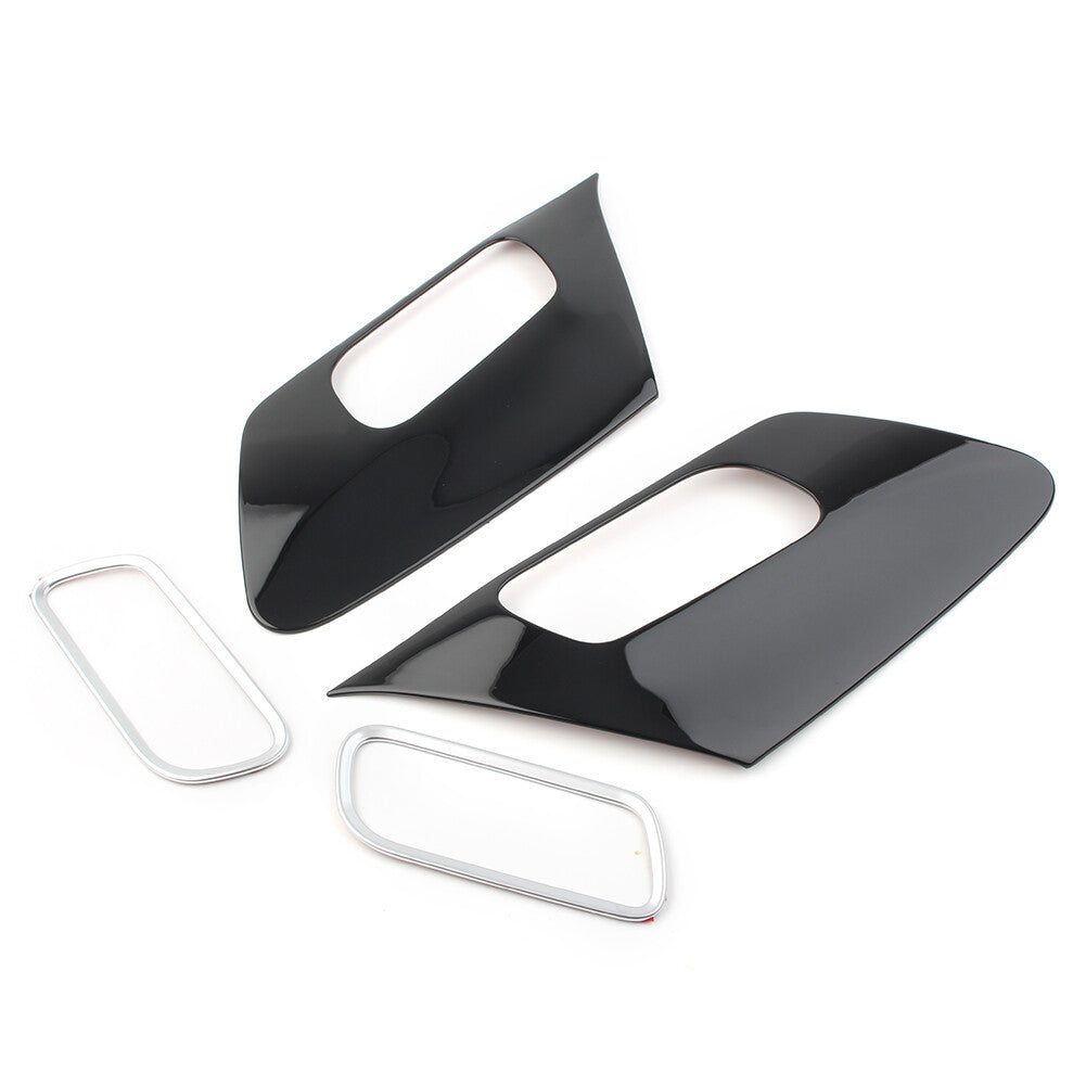 Interior Door Handle Bowl Cover Frame Trim ABS Black Fit for Toyota Sienta 2016-2018