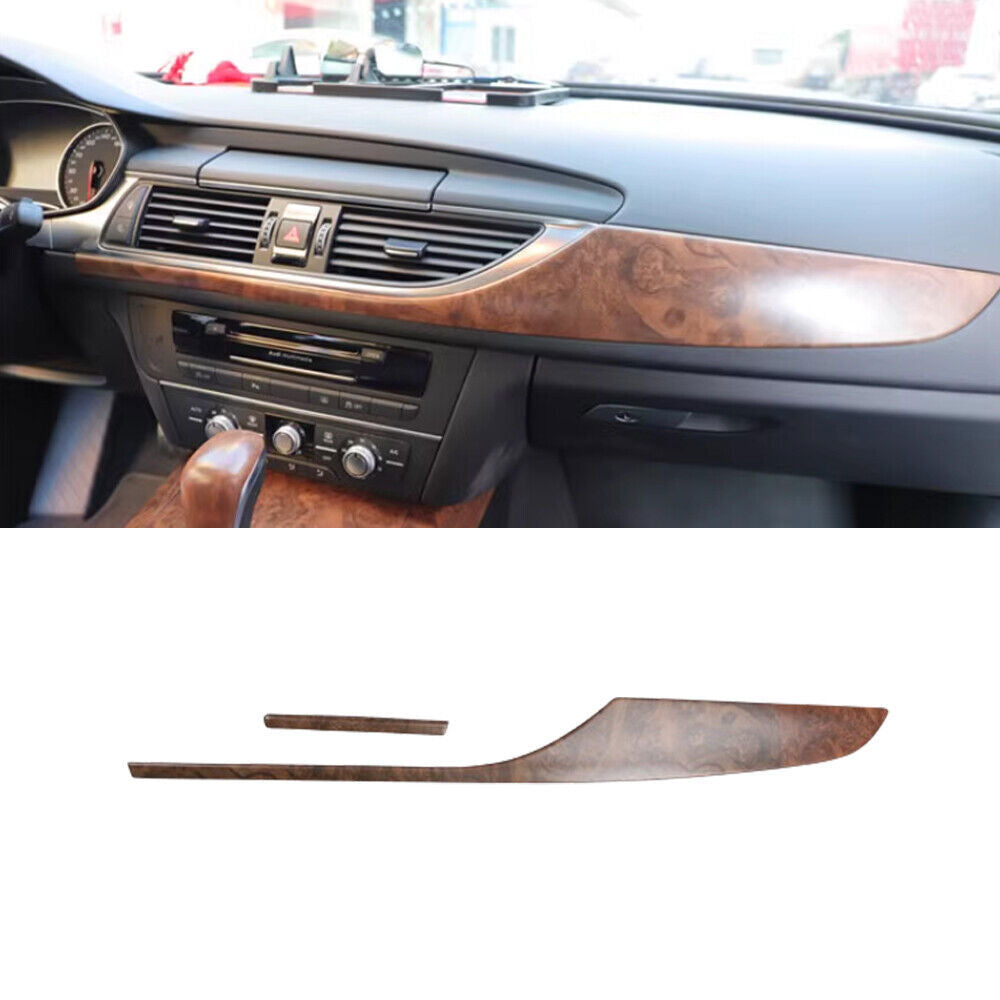 for Audi A6L 2012-18 Matte Wood Grain Interior Full Decoration Frame Cover Trim
