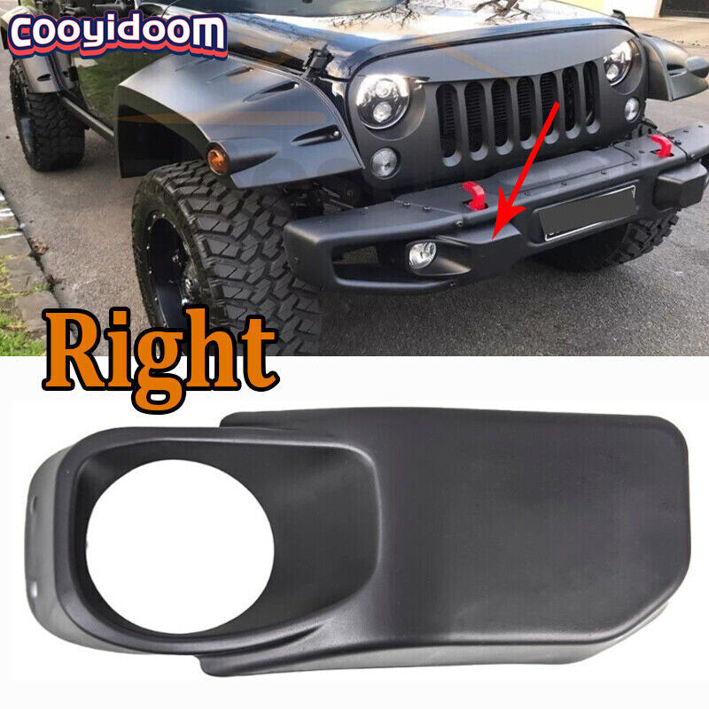 for JEEP for Wrangler JK 07-17 Right Fog Light Lamp Cover Bumper Fog Light bezel
