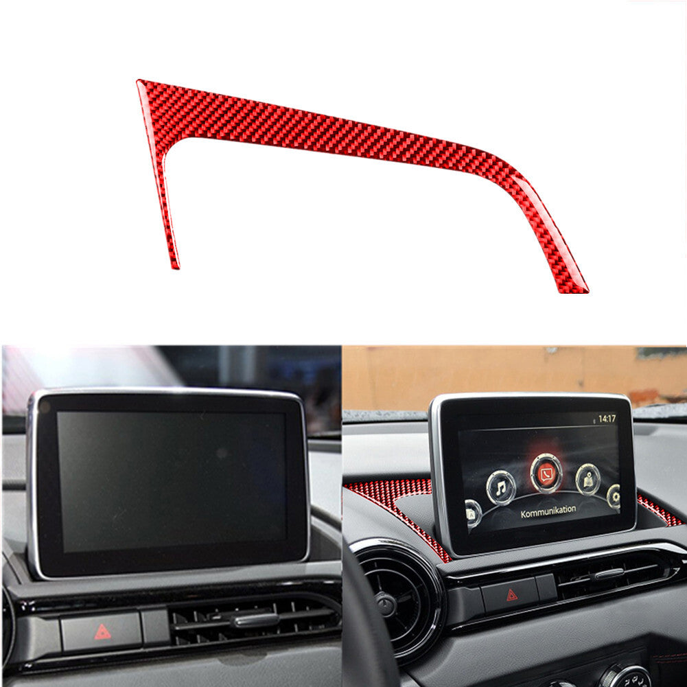 3x Carbon Fiber Front Window Control Cover Trim for Passat 2006-2011 v