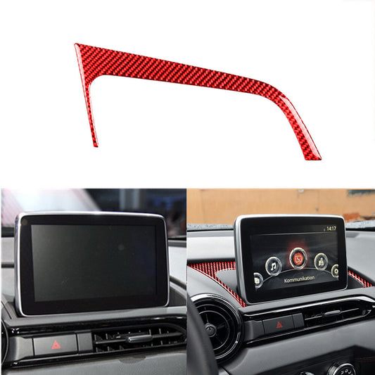 3x Carbon Fiber Front Window Control Cover Trim for Passat 2006-2011 v