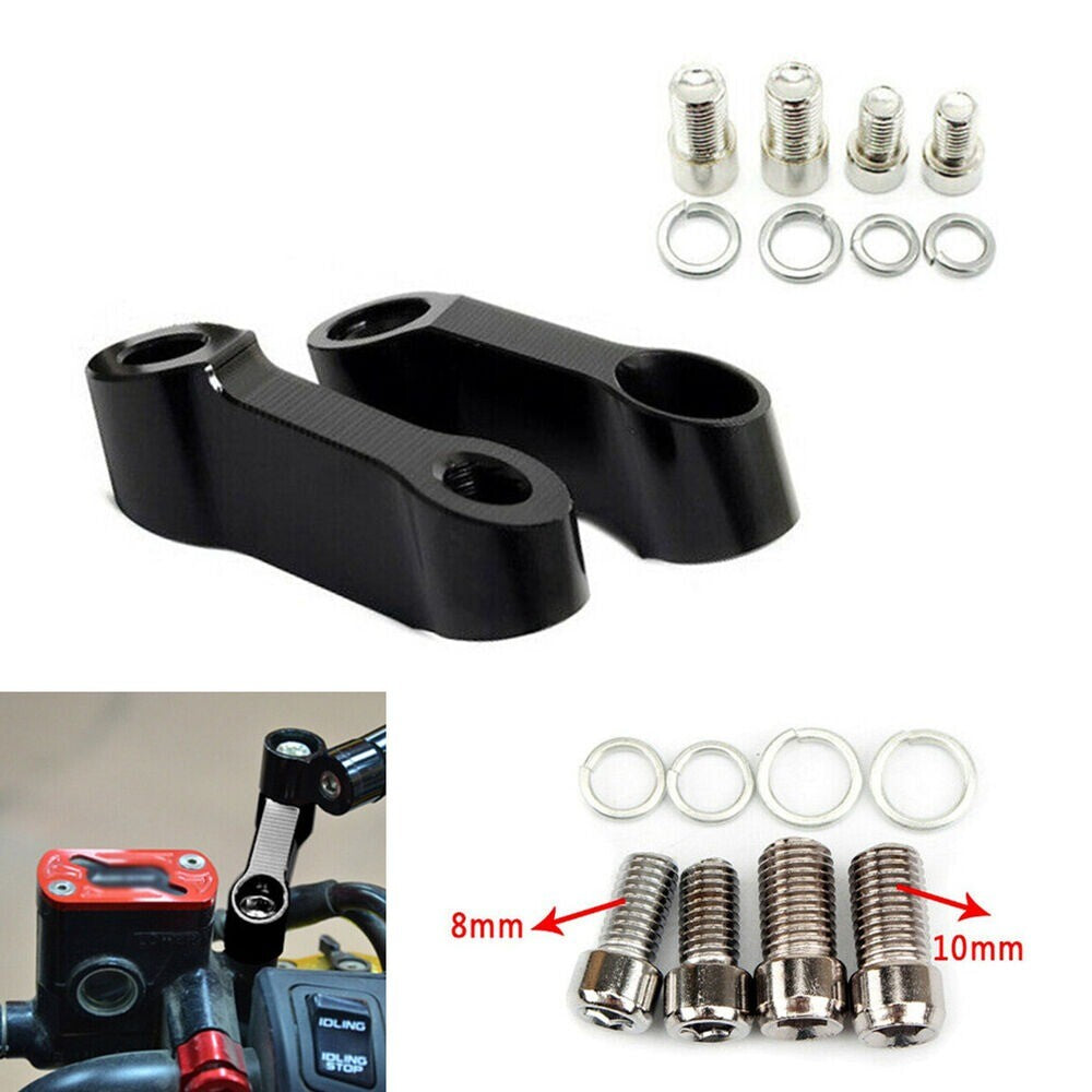 2pcs/set Motorcycle Mirror Riser Extenders Extension Adapter CNC Aluminum Alloy n