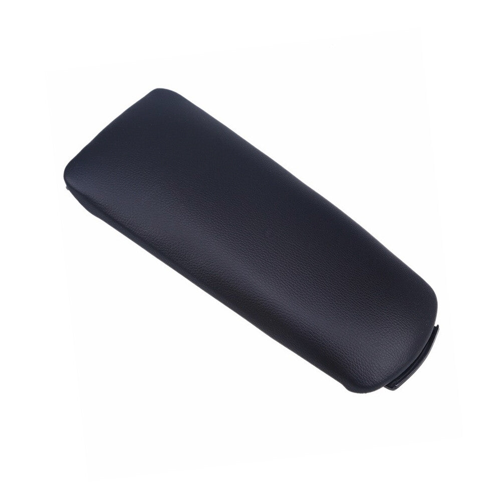 Car armrest center console cover protective cover, black leather, suitable for Audi A4, B6, B7 (models 02-07). n