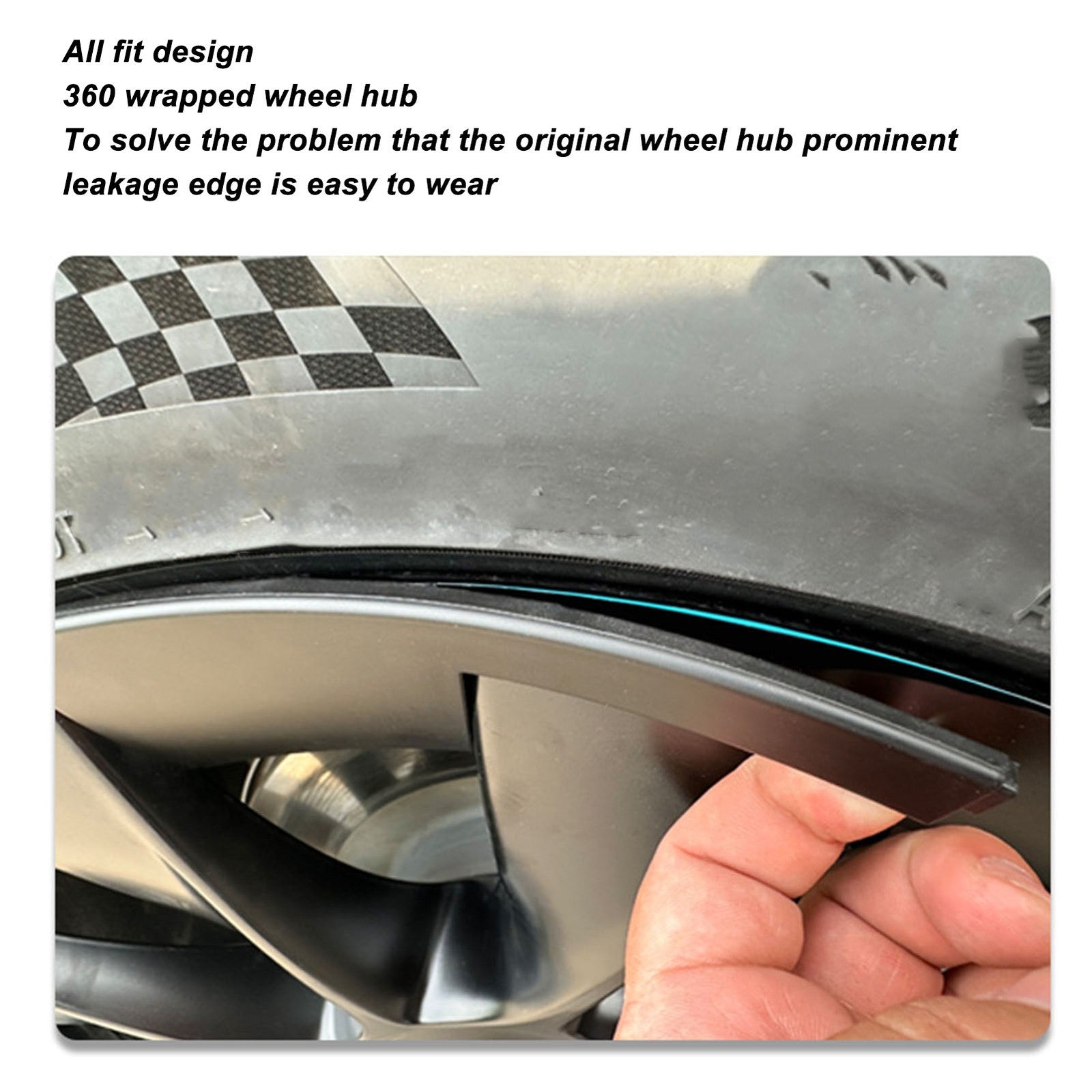 Wheel Rim Protector Guard 21 Inch Wheel Hubcap Rim Patch Easy To Install Fully Q