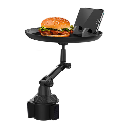 Car Travel Cup Coffee Table Stand 360 degree Swivel Mount Holder Food Tray Large Q