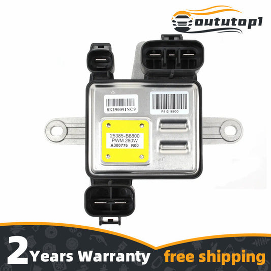 The new cooling fan controller is suitable for Hyundai 3.3L Santa Fe 13-19 and for Kia Sorento 14-15. Q