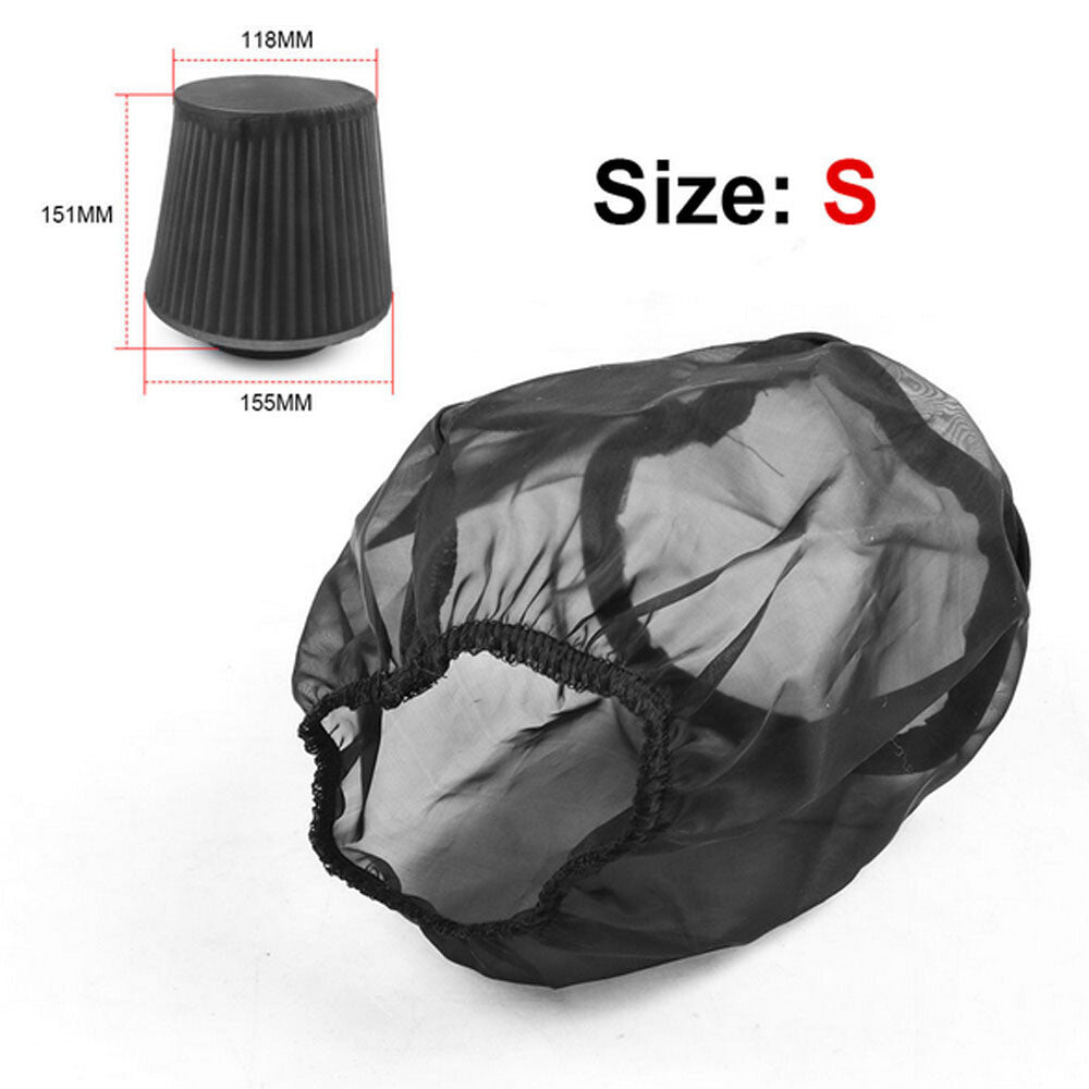 Car Air Filter Dust Cover Dustproof Waterproof Oil-proof Outwear Black - Small Q