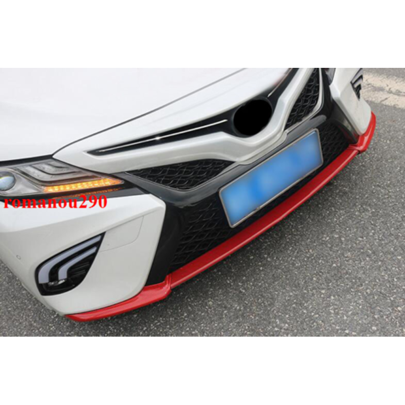 for Toyota for Camry 2018-2020 Red Carbon Fiber Car Front Bumper Moulding Cover Trim