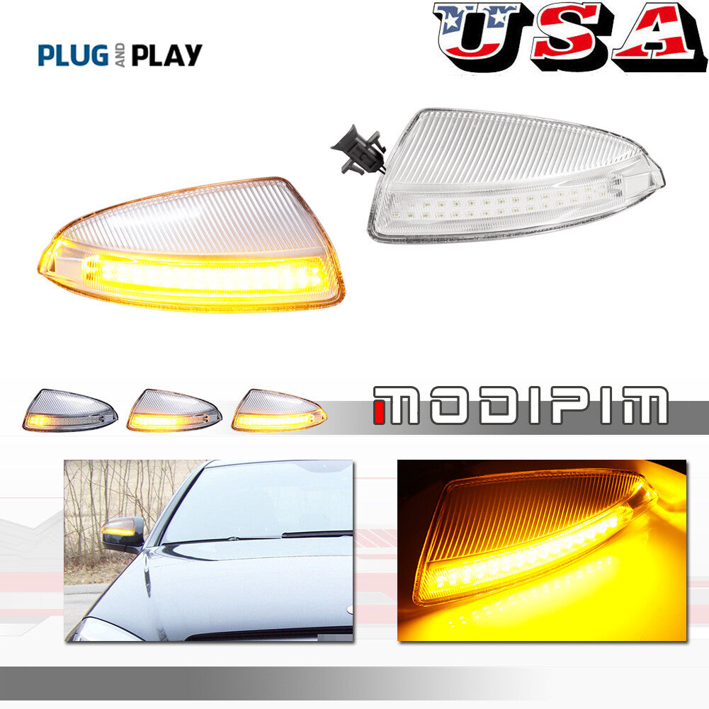 Suitable for W164 ML350 ML450 ML500 Transparent side mirror light signal flashing light pair - v