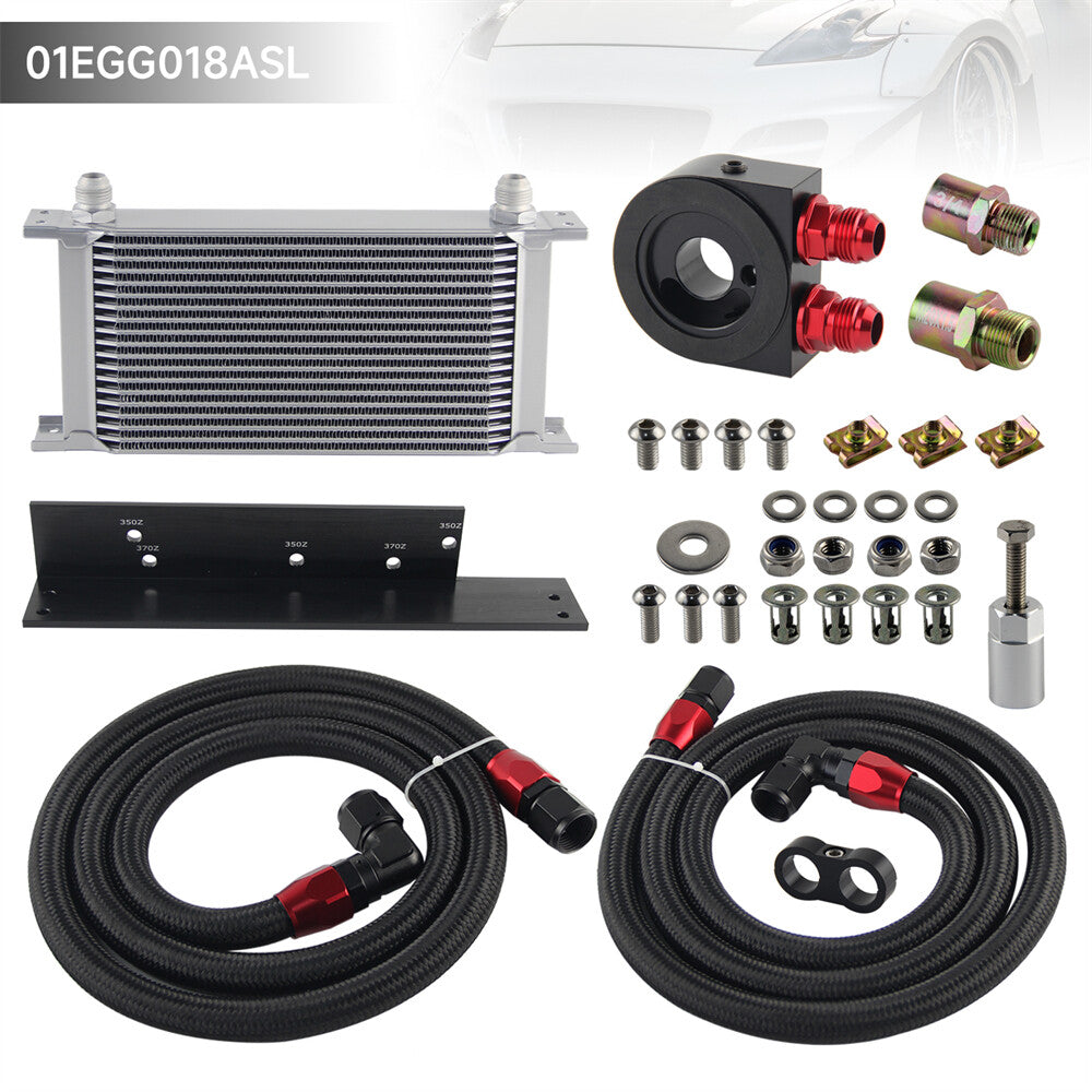 Fit for Nissan Fairlady Z 350Z Z33 370Z Z34 19 Row Bolt On Oil Cooler Kit