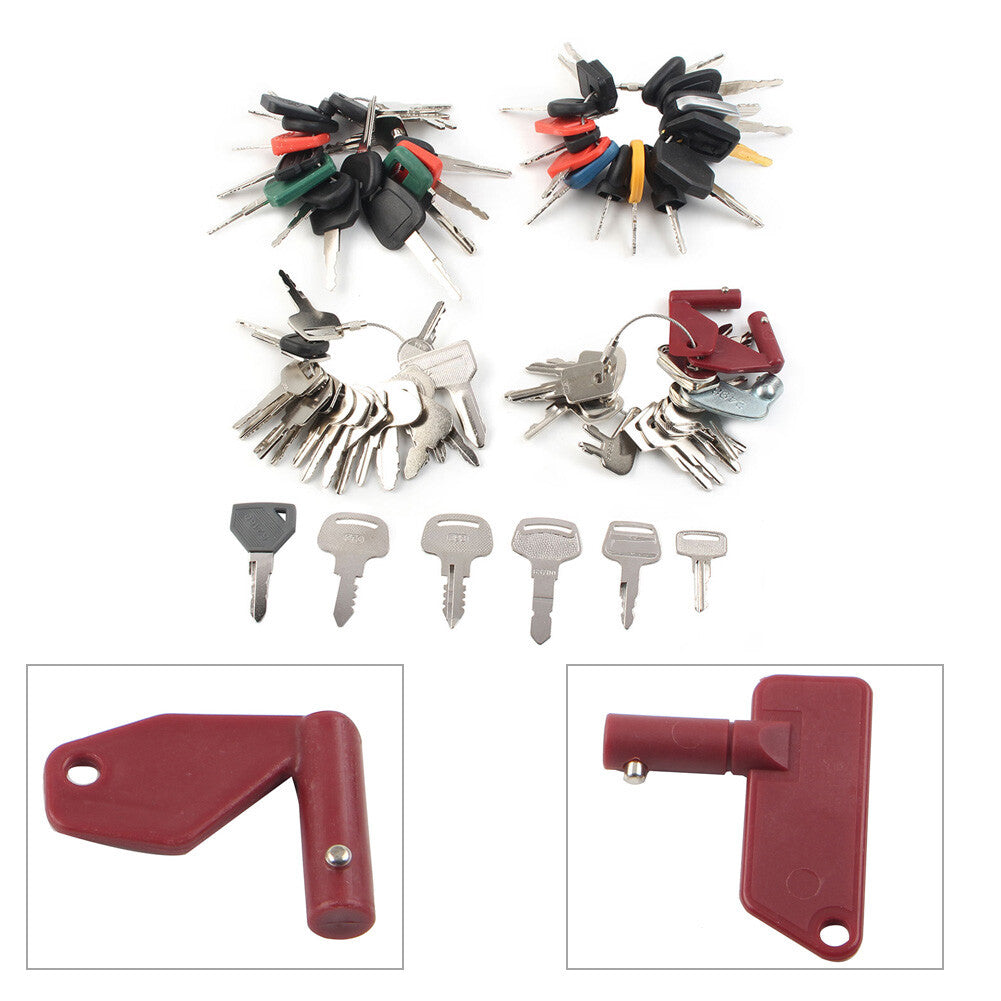 Heavy Equipment Construction Ignition Keys Set Fit Komatsu For Case For Bobcat