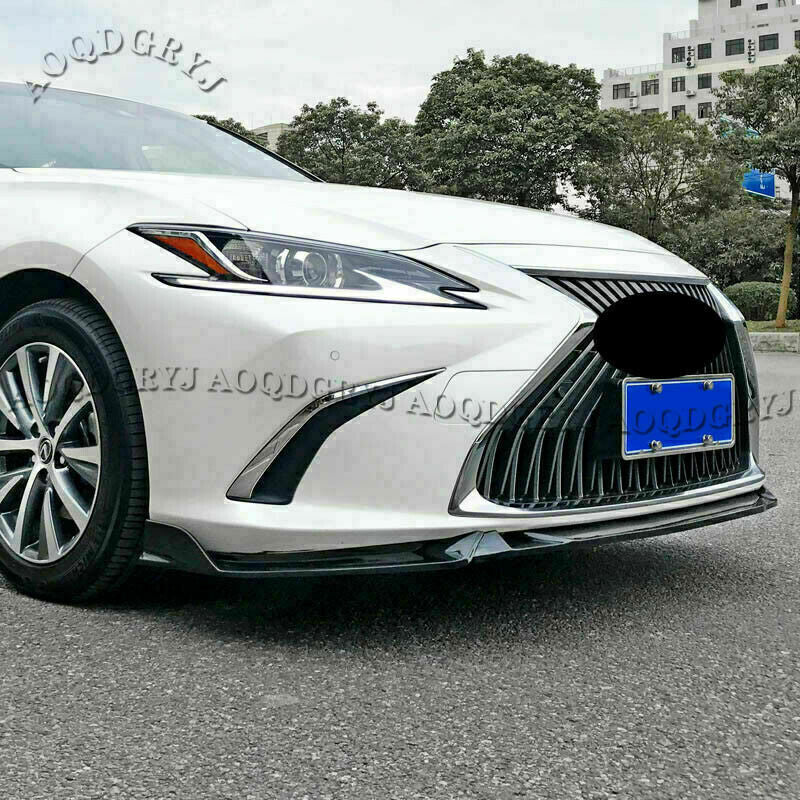 3x for Lexus ES350/300h/250 19-22 Carbon Fiber Look Front Bumper Lip Kit Spoiler