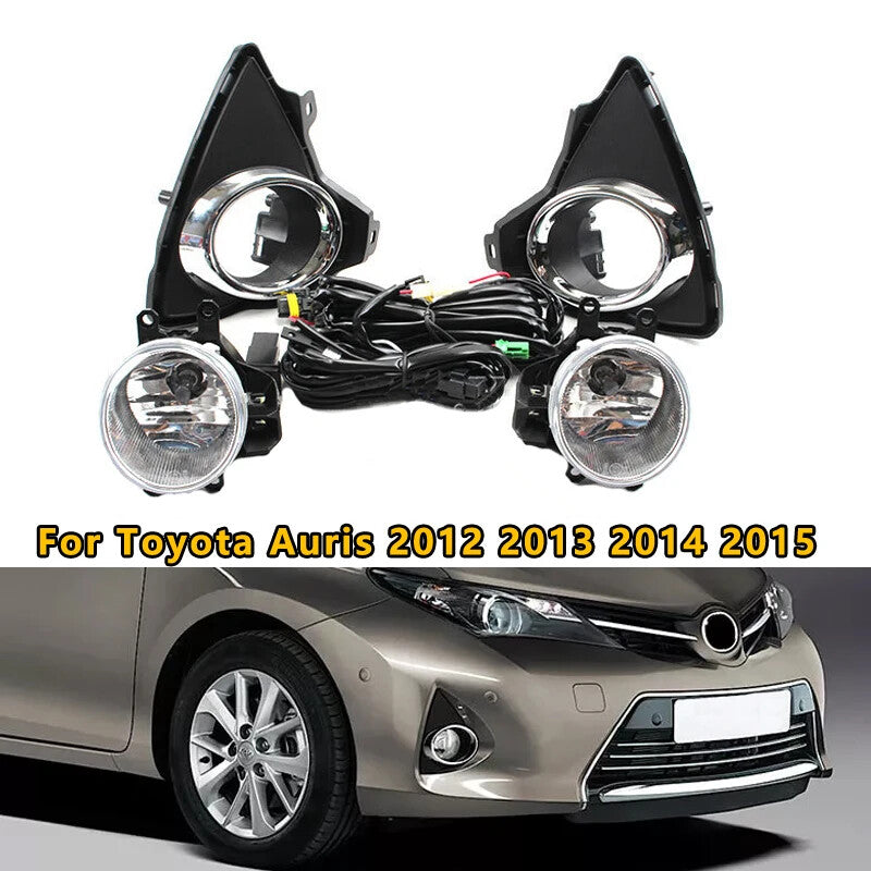 Fog Lights Bezel Frame Trim Cover Wires Switch for Toyota Auris 2012 -2015