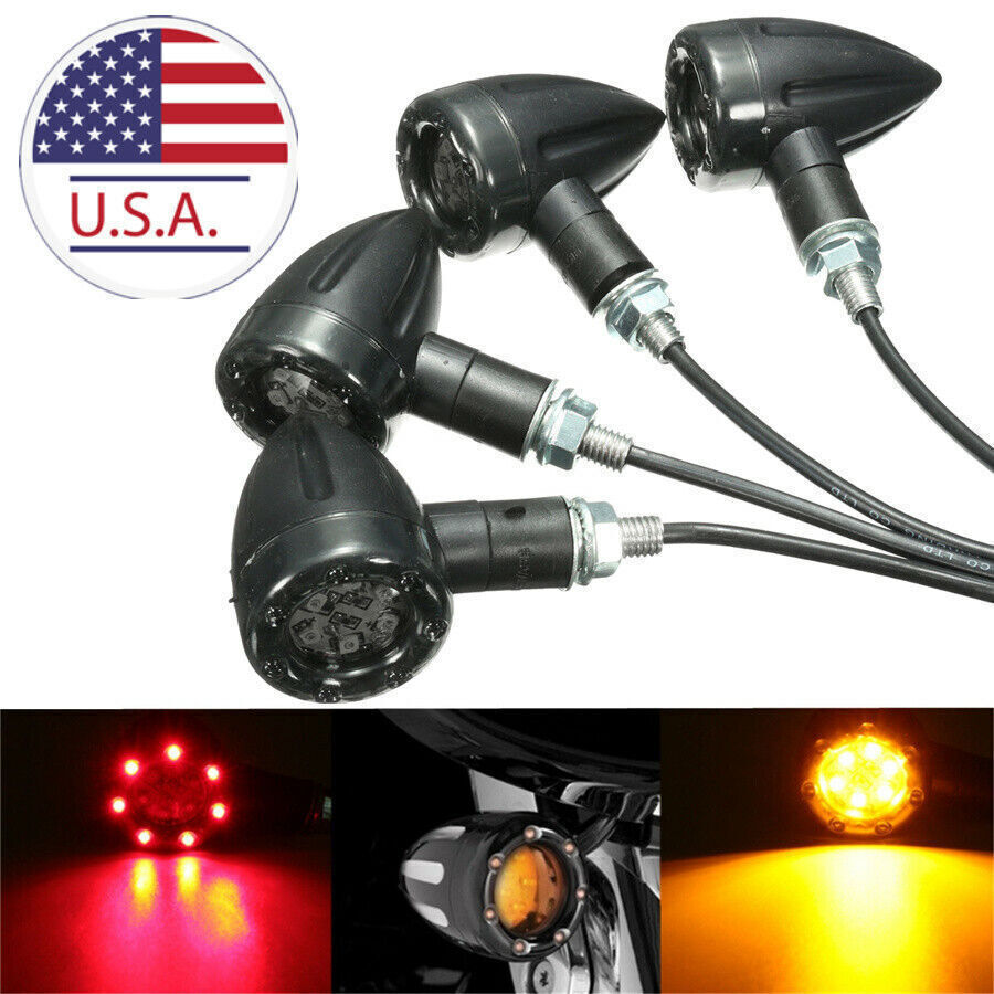 4 Pcs Motorcycle Turn Signal Light DC12V for Honda Shadow VT ACE Aero Spirit VLX Q