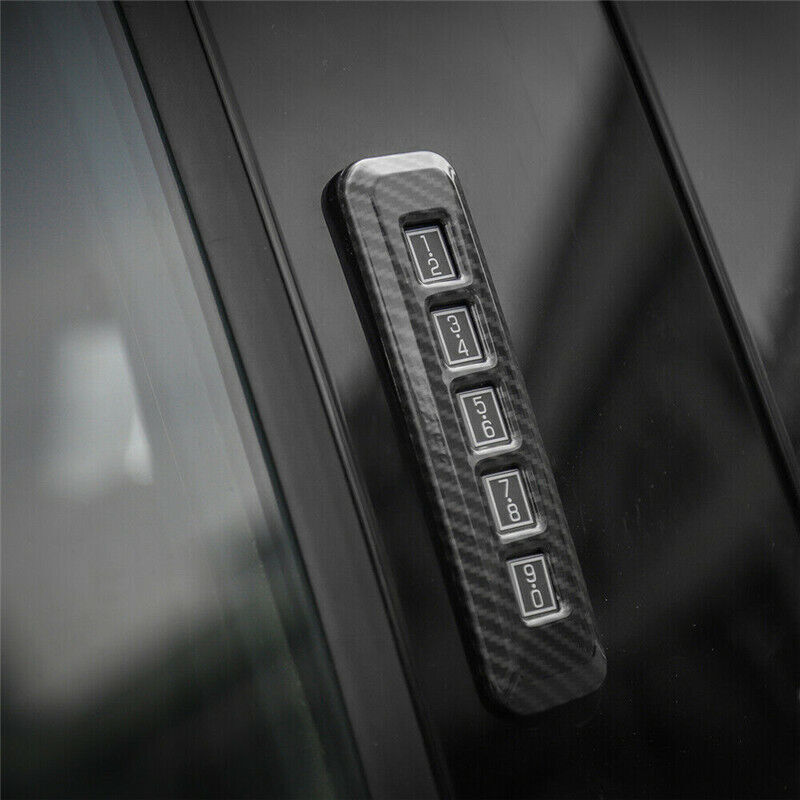 for ford  F-150 F150 2017-2020 Door Lock Password Button Cover Trim Carbon Fiber