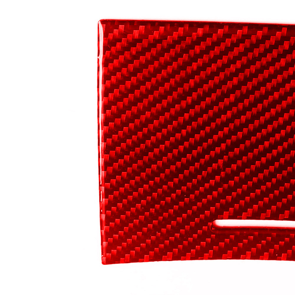 Red Carbon Fiber Central Console Panel Frame Trim for Dodge Durango 14-20 Type A v