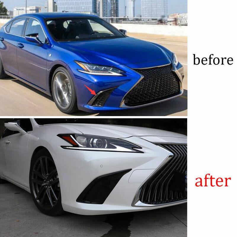 for Lexus ES250 300h 350 2019-2022 Carbon Fiber Front Fog Light Lamp Cover Trim
