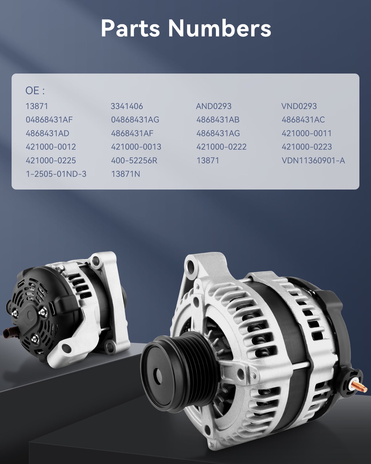 Fit for 2001-2007 for Chrysler Town  Country Silver Alternator 3.8L  3.3L AND0293