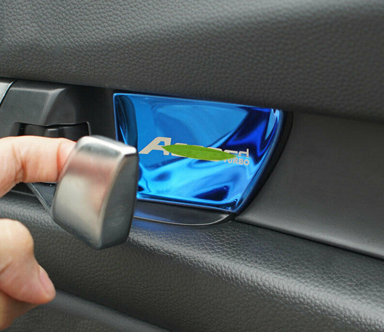 Blue Titanium Inner Door Bowl Cover Steel Trim for Honda Accord 10th 2018-2020