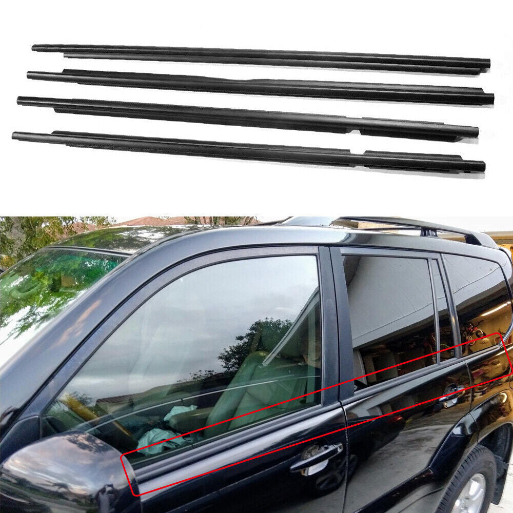 Car Window Weather Strips Trim Replace for Lexus GX470 for Toyota Prado 2003-09