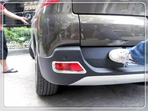 2013-2015 for Peugeot 3008 ABS Chrome Rear Fog Light Fog Lamp Cover Trim 2pcs